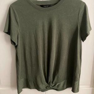 Banana Republic Sandwash Modal Women's Knot Hem Soft T-shirt Casual Top
